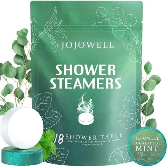 Gifts for Women Men Shower Steamers Organic Eucalyptus Mint w Essential Oils 18P - Picture 1 of 8
